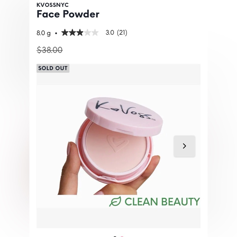 NWT KVOSS NYC 🧚 Pixie setting Powder in Pink